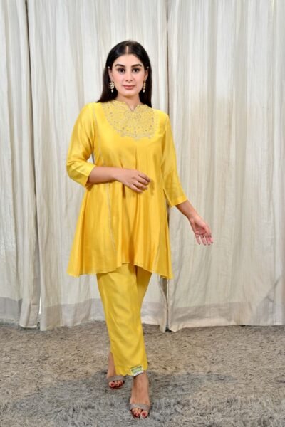 Sunshine Yellow Embroidered Co-ord Set