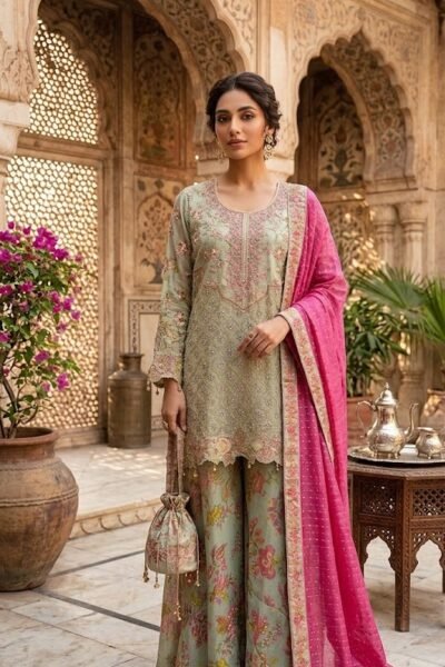Sage Noor Sharara Set