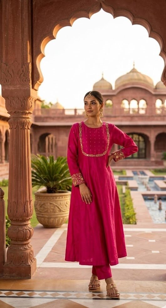 Gulnaar Silk Flare Set - Image 2