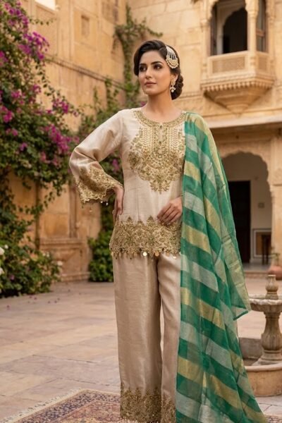 Emerald Royale Tunic Set