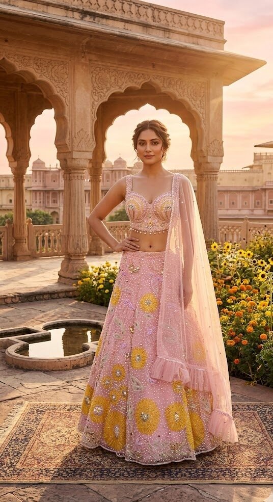 Sunflora Zardosi Couture Lehenga Set