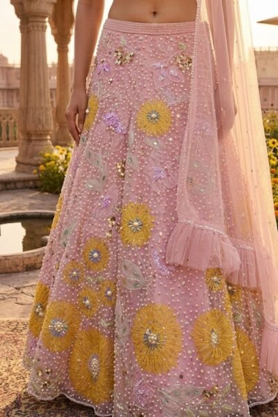 Alternative view of Sunflora Zardosi Couture Lehenga Set