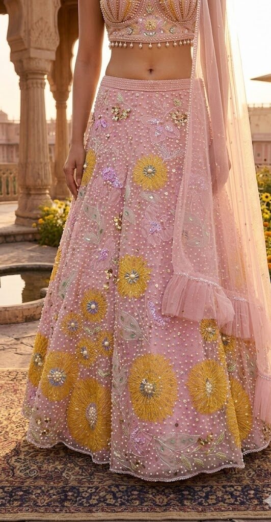 Sunflora Zardosi Couture Lehenga Set - Image 2