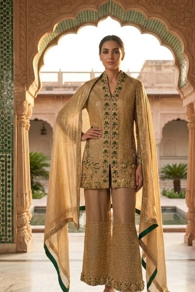Emerald Zoya Shimmer Sharara Set