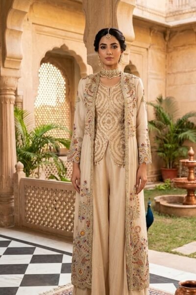 Champagne Rangrez Festive Ensemble