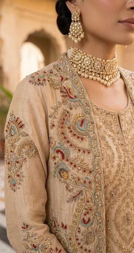 Champagne Rangrez Festive Ensemble - Image 2