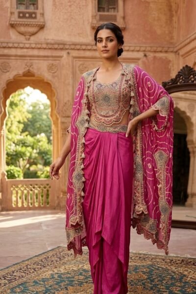 Rani Noor Cape Dhoti Set