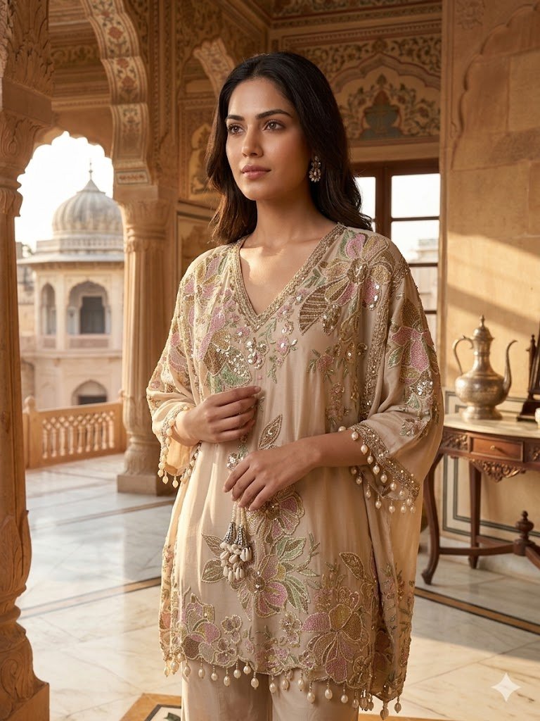 Élivra Ivory Kaftan Co-Ord Set - Image 3