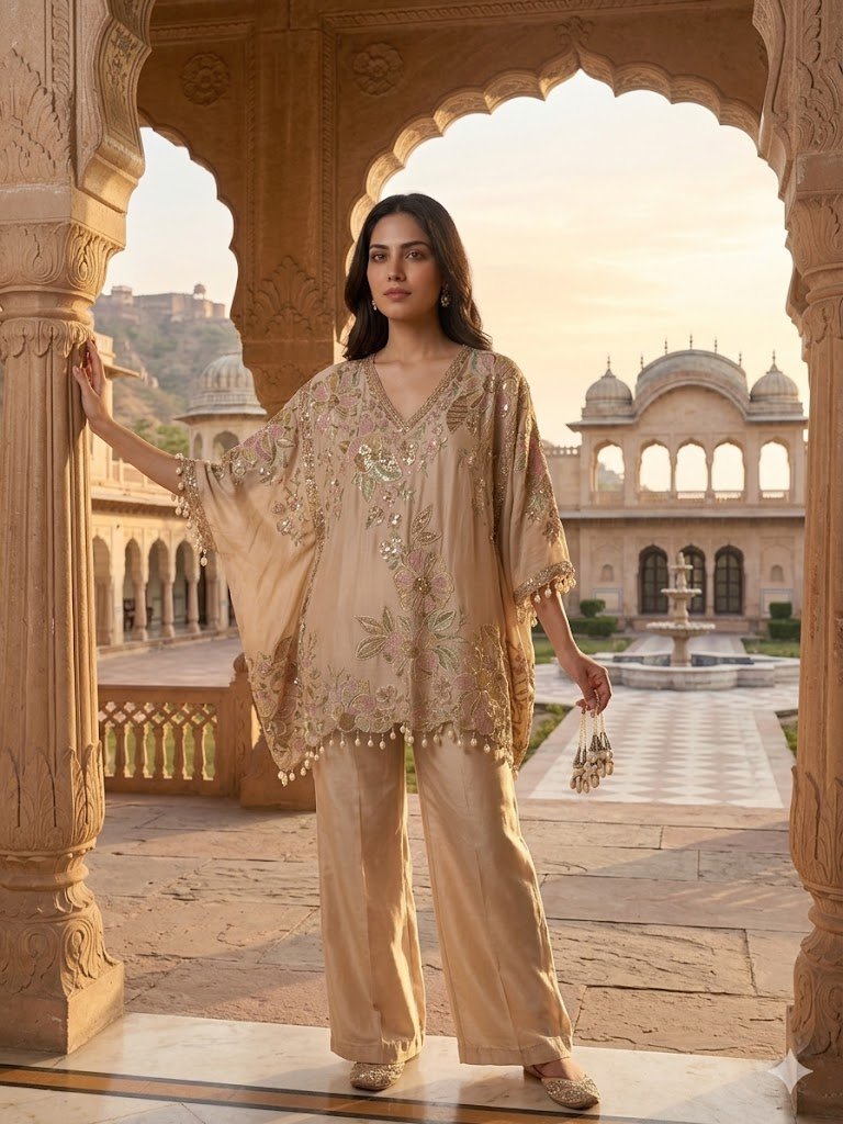 Élivra Ivory Kaftan Co-Ord Set - Image 2