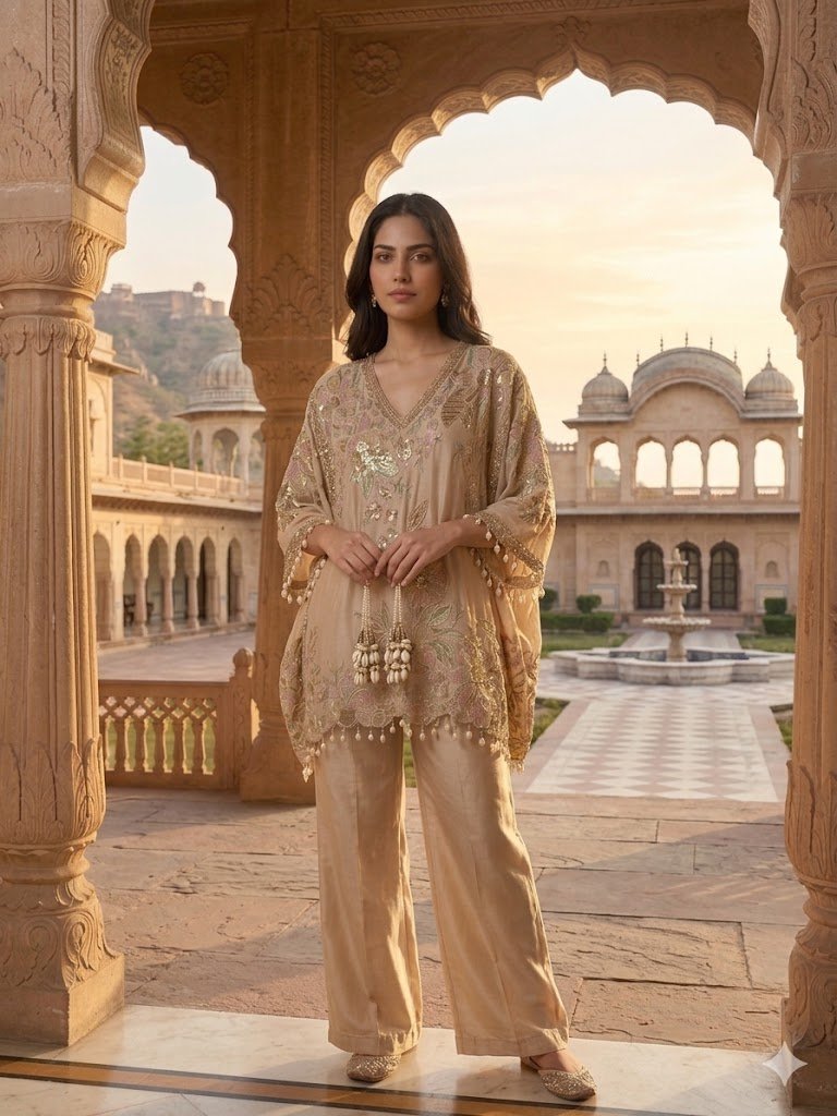 Élivra Ivory Kaftan Co-Ord Set - Image 4