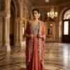 Coral Drape Fusion Co-Ord Set