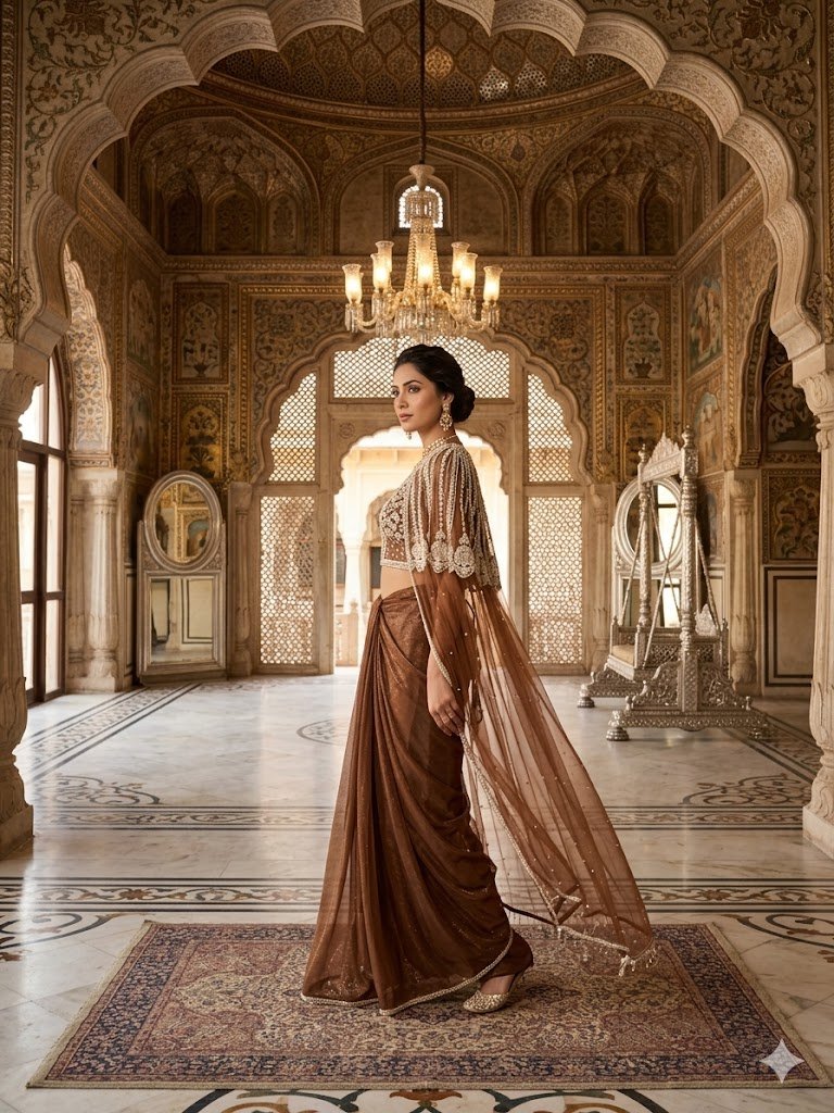 Nooréva Pearl Drape Cape Set